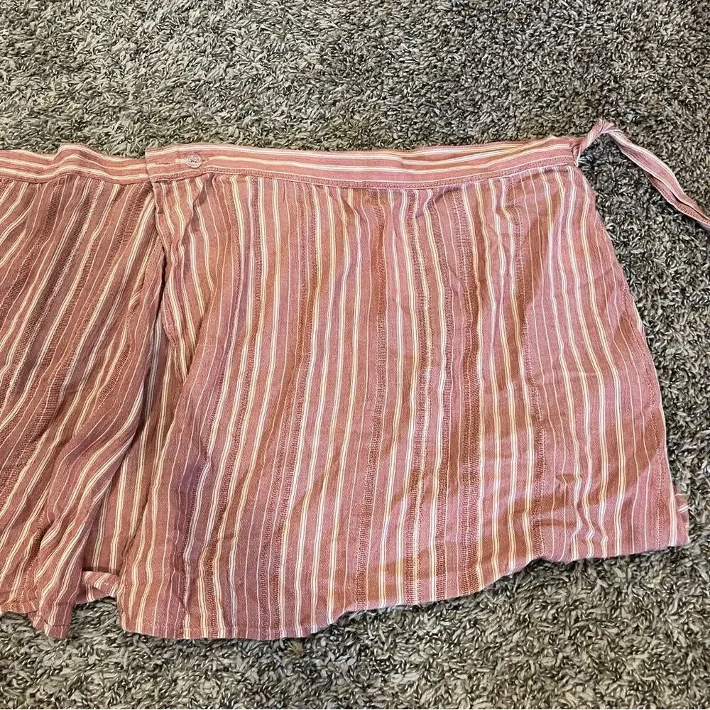 AE High-Waisted Tie Wrap Mini Skirt Stripe NWT Small